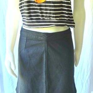 Wilfred Free Black Midi Denim Skirt Size 10